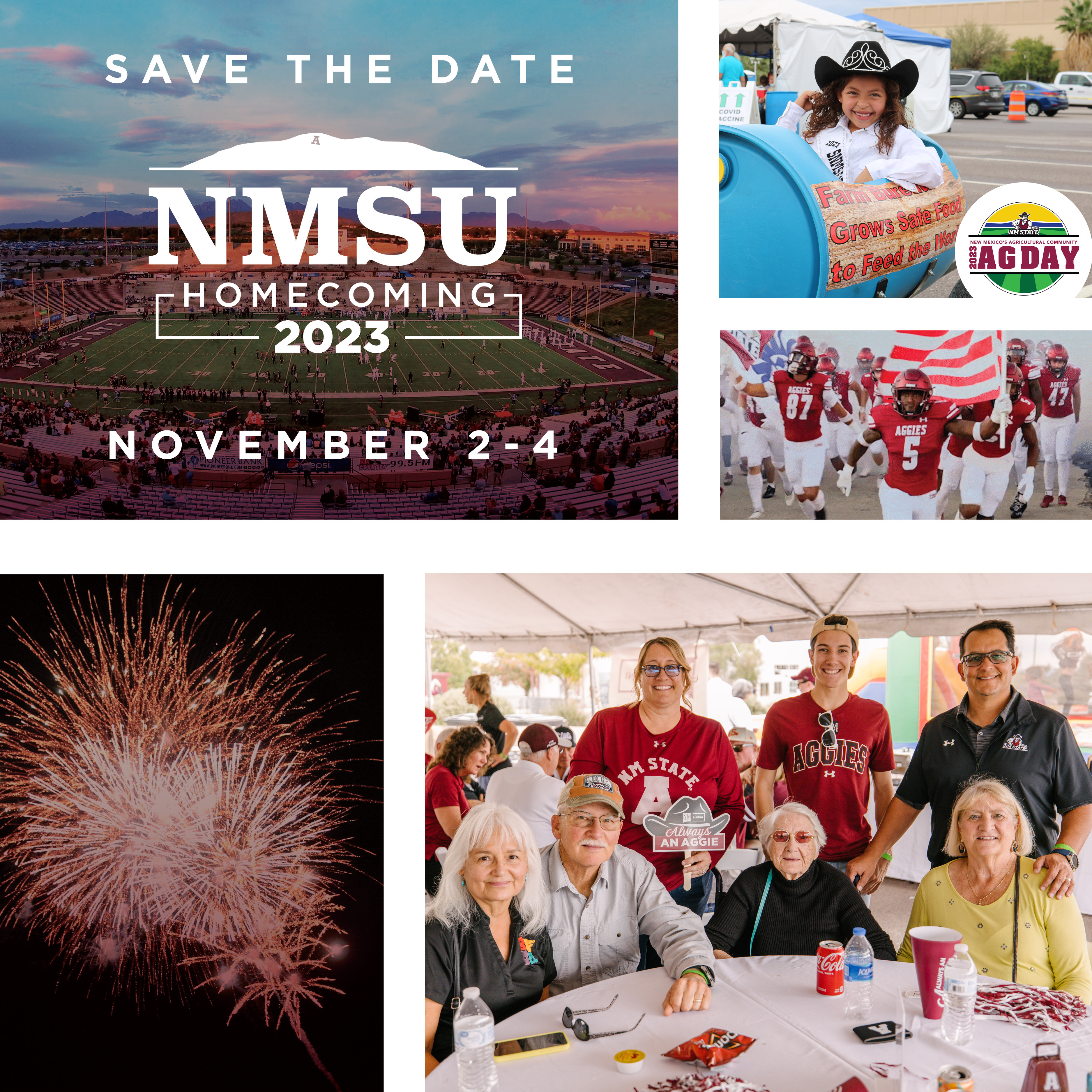 save the date for N M S U 2023 homecoming November second through fourth