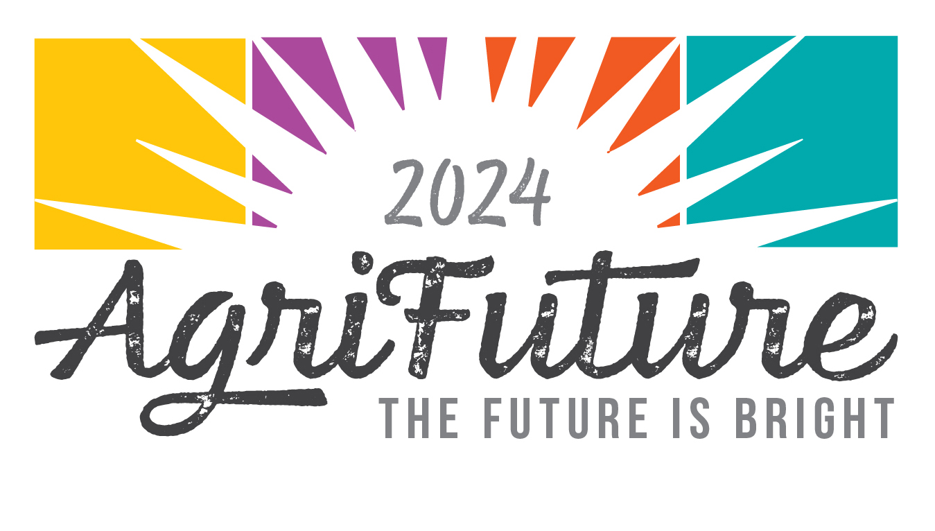 Logotipo de AgriFuture 2024: El futuro es brillante. La conferencia tendrá lugar el lunes 14 de octubre y el martes 15 de octubre.