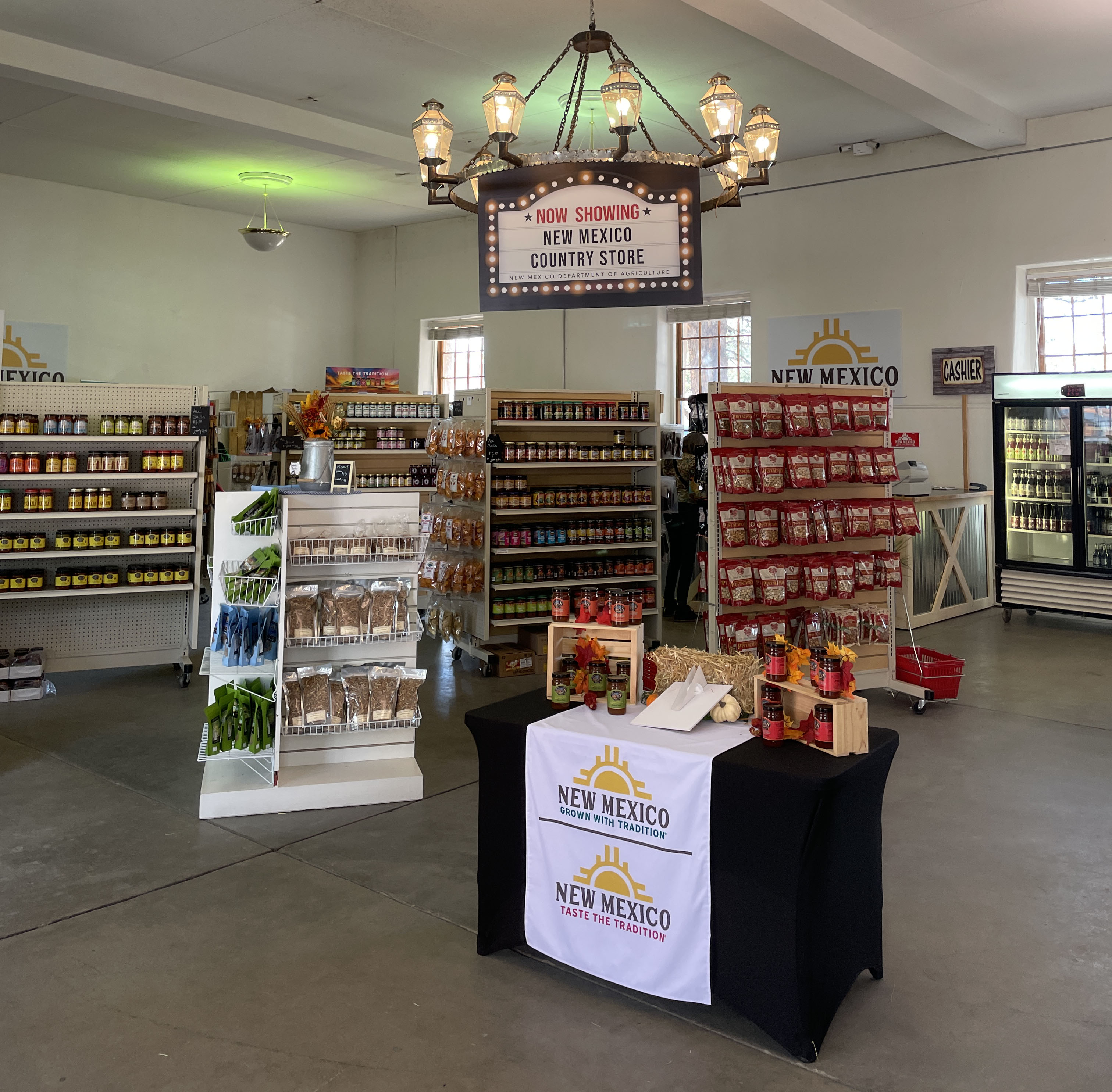 New Mexico country store displaying New Mexico products.