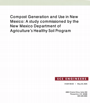 A study about the generation and use of compost in New Mexico. The New Mexico Department of Agriculture and its Healthy Soil Program commissioned the study in 2025.